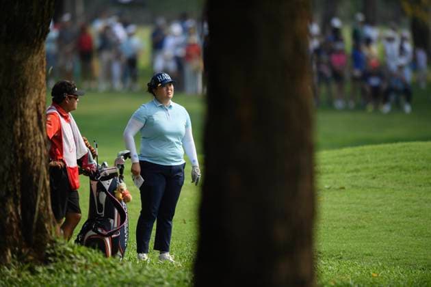 LPGA, Golf Damen Thailand 2025 Angel Yin of the USA looks on during round 4 of the Honda LPGA Thailand 2025 at Siam Country Club Old Course in Pattaya, Chonburi, Thailand, on February 23, 2025. Pattaya Chonburi Thailand  Copyright: xVachiraxVachirax originalFilename:kalong-lpgathai250223_np4jc.jpg