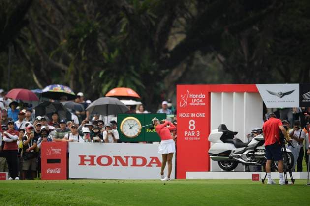 LPGA, Golf Damen Thailand 2025 Patty Tavatanakit of Thailand plays her tee shot during round 4 of the Honda LPGA Thailand 2025 at Siam Country Club Old Course on February 23, 2025, in Pattaya, Chonburi, Thailand. Pattaya Chonburi Thailand  Copyright: xVachiraxVachirax originalFilename:kalong-lpgathai250223_npktn.jpg