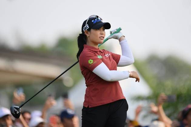 LPGA, Golf Damen Thailand 2025 Moriya Jutanugarn of Thailand plays her tee shot during round 4 of the Honda LPGA Thailand 2025 at Siam Country Club Old Course in Pattaya, Chonburi, Thailand, on February 23, 2025. Pattaya Chonburi Thailand  Copyright: xVachiraxVachirax originalFilename:kalong-lpgathai250223_npUKg.jpg