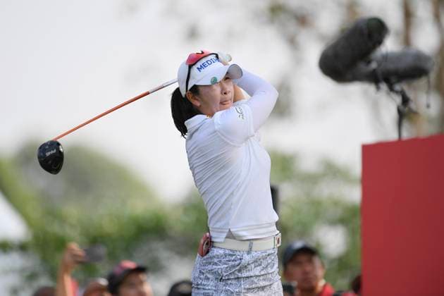 LPGA, Golf Damen Thailand 2025 A Lim Kim of South Korea plays her tee shot during round 4 of the Honda LPGA Thailand 2025 at Siam Country Club Old Course in Pattaya, Chonburi, Thailand, on February 23, 2025. Pattaya Chonburi Thailand  Copyright: xVachiraxVachirax originalFilename:kalong-lpgathai250223_npZHR.jpg