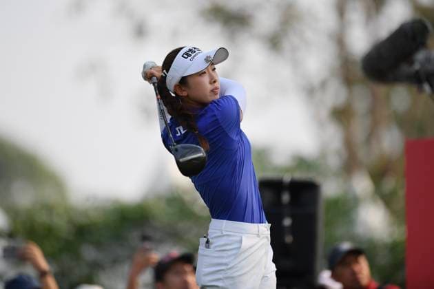 LPGA, Golf Damen Thailand 2025 Yealimi Noh of the USA plays her tee shot during round 4 of the Honda LPGA Thailand 2025 at Siam Country Club Old Course on February 23, 2025, in Pattaya, Chonburi, Thailand. Pattaya Chonburi Thailand  Copyright: xVachiraxVachirax originalFilename:kalong-lpgathai250223_np9c5.jpg