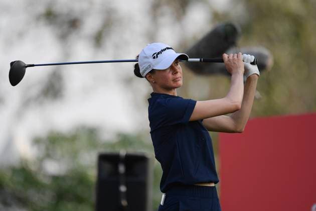 LPGA, Golf Damen Thailand 2025 Esther Henseleit of Germany plays her tee shot during round 4 of the Honda LPGA Thailand 2025 at Siam Country Club Old Course on February 23, 2025, in Pattaya, Chonburi, Thailand. Pattaya Chonburi Thailand  Copyright: xVachiraxVachirax originalFilename:kalong-lpgathai250223_npEnm.jpg