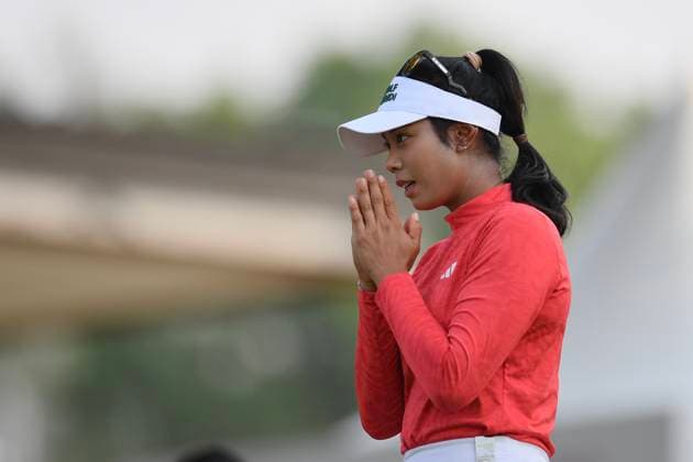 LPGA, Golf Damen Thailand 2025 Patty Tavatanakit of Thailand plays her tee shot during round 4 of the Honda LPGA Thailand 2025 at Siam Country Club Old Course on February 23, 2025, in Pattaya, Chonburi, Thailand. Pattaya Chonburi Thailand  Copyright: xVachiraxVachirax originalFilename:kalong-lpgathai250223_npObP.jpg