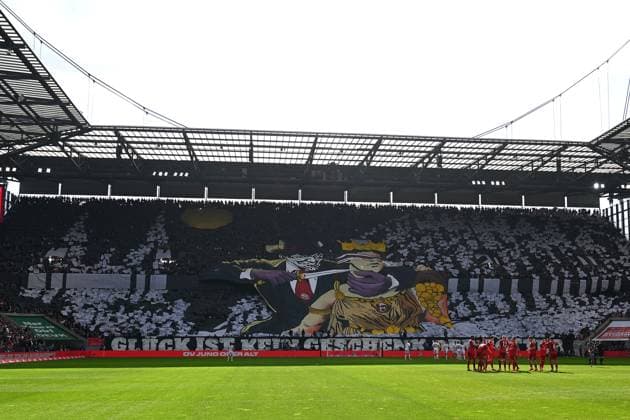 Fans 1 FC Köln doing a choreography during the 2 Bundesliga match between 1 FC Köln and Fortuna Düsseldorf at RheinEnergieStadion on February 23, 2025 in Cologne, Germany Photo by Ralf Treese DeFodi Images Fans 1 FC Köln doing a choreography during the 2 Bundesliga match between 1 FC Köln and Fortuna Düsseldorf at RheinEnergieStadion on February 23, 2025 in Cologne, Germany Photo by Ralf Treese DeFodi Images DFB DFL REGULATIONS PROHIBIT ANY USE OF PHOTOGRAPHS AS IMAGE SEQUENCES AND OR QUASI VIDEO Photo by Ralf Treese DeFodi Images
