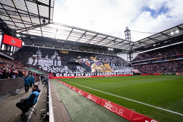 GER, 2 FBL, 1 FC Köln Koeln vs Fortuna Düsseldorf Duesseldorf 23 02 2025, Rheinenergie Stadion, Köln, GER, 2 FBL, 1 FC Köln Koeln vs Fortuna Düsseldorf Duesseldorf In the picture choreography of the fans of 1 FC Köln Koeln nordphotoxGmbHxx xChristianxSchulze nph000300
