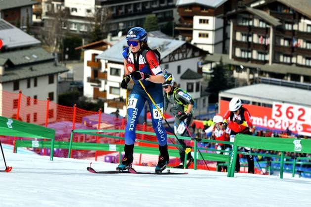HARROP Emily (FRA) Uphill on skis during ISMF World Cup - Ski Mountaineering, Ski Mountaineering race in Bormio, Italy, February 23 2025  Copyright: xDavidexVaninetti IPAxSportx xipa-agency.netx xx IPA_54460046 IPA_Agency_IPA54460046