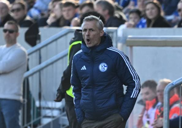 23 02 2025, xsltx, Soccer 2 Bundesliga, SV Darmstadt 98 FC Schalke 04 v l Kees van Wonderen Head Coach FC Schalke 04 DFL DFB REGULATIONS PROHIBIT ANY USE OF PHOTOGRAPHS as IMAGE SEQUENCES and or QUASI VIDEO