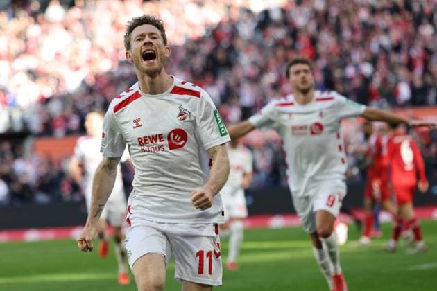 Bilder des Jahres 2025, Sport 02 Februar Sport Themen der Woche KW08 Sport Bilder des Tages GER, 2.FBL, 1. FC Koeln vs. Fortuna Duesseldorf 23.02.2025, Rheinenergie Stadion, Koeln, GER, 2.FBL, 1. FC Koeln vs. Fortuna Duesseldorf , im Bild: 1:0 fuer Koeln Torjubel Jubel Jubellauf, Torschuetze Florian Kainz (FC Koeln 11), *** GER, 2 FBL, 1 FC Koeln vs Fortuna Duesseldorf 23 02 2025, Rheinenergie Stadion, Koeln, GER, 2 FBL, 1 FC Koeln vs Fortuna Duesseldorf , in the picture 1 0 for Koeln goal celebration jubilation, goal scorer Florian Kainz FC Koeln 11 , nordphotoxGmbHx xMeuter nph00351