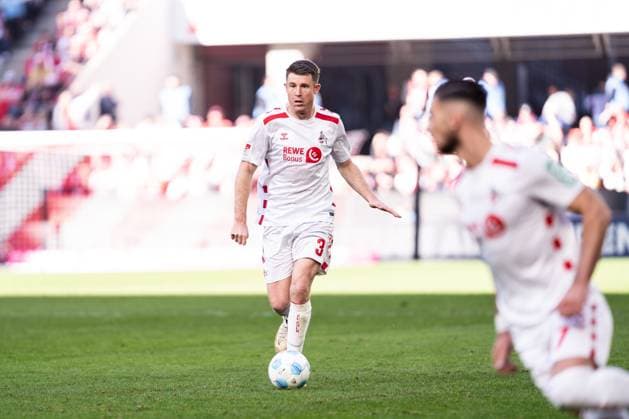 GER, 2 FBL, 1 FC Köln Koeln vs Fortuna Düsseldorf Duesseldorf 23 02 2025, Rheinenergie Stadion, Köln, GER, 2 FBL, 1 FC Köln Koeln vs Fortuna Düsseldorf Duesseldorf In the picture Dominique Heintz 1 FC Köln Koeln, 3 single action whole body whole body ball on foot nordphotoxGmbHxx xChristianxSchulze nph000300
