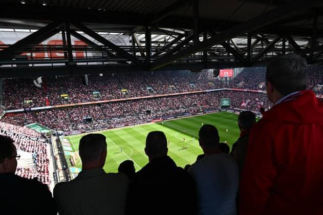 COLOGNE, GERMANY - 23 FEBRUARY, 2025: + - The football match of 2.Bundesliga 1.FC Koeln vs Fortuna Duesseldorf 1895 at Rhein Energie Stadion.  Copyright: xVITALIIxKLIUIEVx