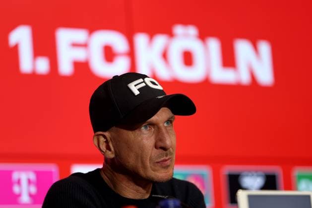 23 02 2025, Football, 1 FC Köln Fortuna Düsseldorf, 2 Fußball Bundesliga, 23 Matchday, RheinEnergie STADION, Season 2024 2025 Coach Gerhard Struber Head Coach 1 FC Köln at the press conference after the match DFB regulations prohibit any use of photographs as image sequences and or quasi video Nordrhein Westfalen Germany