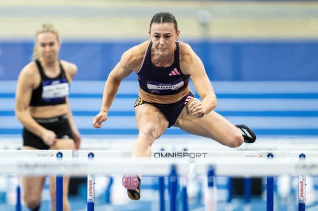 Sport Themen der Woche KW08 Sport Bilder des Tages APELDOORN, 23-02-2025, Dutch National Championships athletics indoor. Nadine Visser wins 60 meter hurdles NK atletiek indoor (zondag)  x28012336x Copyright: