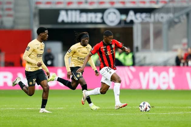 OGC Nice v Montpellier Herault SC - Ligue 1 McDonald s 2024 2025 70 Tanguy COULIBALY (mhsc) - 25 Mohamed-Ali CHO (ogcn) during the Ligue 1 McDonald s match between Nice and Montpellier at Allianz Riviera on February 23, 2025 in Nice, France. Nice France  Copyright: xFEPx 776286729
