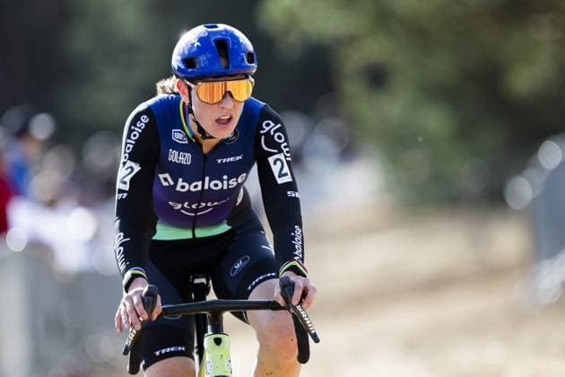 Dutch Lucinda Brand pictured during the women s elite race at the Sluitingsprijs Oostmalle cyclocross race, Sunday 23 February 2025, in Oostmalle, the last race of the 2024-2025 cyclocross season. KRISTOFxVANxACCOM  x113111302x