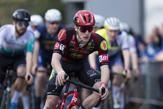Belgian Kay De Bruyckere pictured during the men s elite race at the Sluitingsprijs Oostmalle cyclocross race, Sunday 23 February 2025, in Oostmalle, the last race of the 2024-2025 cyclocross season. KRISTOFxVANxACCOM  x113112194x