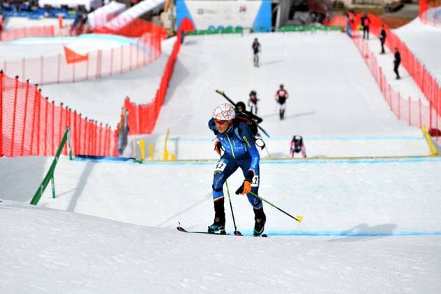 ISMF World Cup - Ski Mountaineering CANCLINI NICOLO ERNESTO (ITA) Uphill on skis during ISMF World Cup - Ski Mountaineering, Ski Mountaineering race in Bormio, Italy on February 23, 2025. Photo by Davide Vaninetti IPA ABACAPRESS.COM Bormio Italy  Copyright: xIPAxSport ABACAx