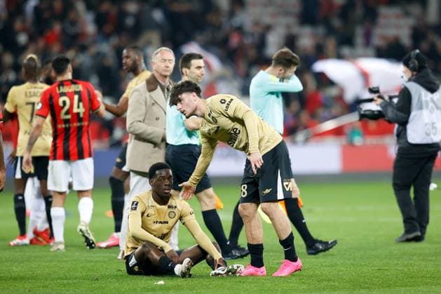 OGC Nice v Montpellier Herault SC - Ligue 1 McDonald s 2024 2025 19 Rabby NZINGOULA (mhsc) - 18 Nicolas PAYS (mhsc) during the Ligue 1 McDonald s match between Nice and Montpellier at Allianz Riviera on February 23, 2025 in Nice, France. Nice France  Copyright: xFEPx 776286729