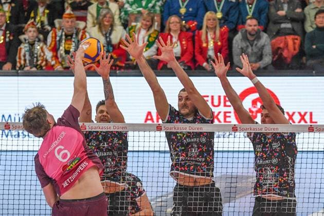 Volleyball, VBL, SWD Powervolleys Düren - Netzhoppers Königs Wusterhausen
