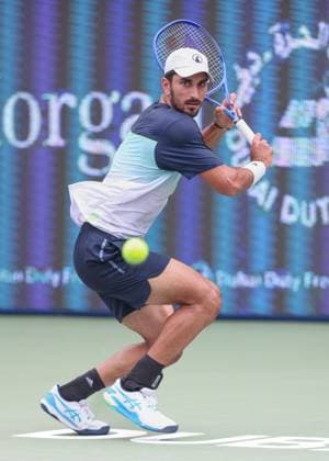 Hady Habib LBN , Dubai Duty Free Tennis Championships, Dubai, U A E Tennis Dubai Tennis Championships 2025 ATP Dubai Duty Free Tennis Stadium Dubai United Arab Emirates 24 February 2025 Copyright: xJuergenxHasenkopfx
