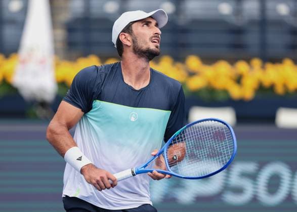 Hady Habib LBN , Dubai Duty Free Tennis Championships, Dubai, U A E Tennis Dubai Tennis Championships 2025 ATP Dubai Duty Free Tennis Stadium Dubai United Arab Emirates 24 February 2025 Copyright: xJuergenxHasenkopfx