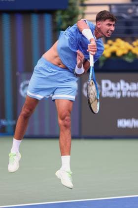 Alexei Popyrin, Dubai Duty Free Tennis Championships, Dubai, U A E Tennis Dubai Tennis Championships 2025 ATP Dubai Duty Free Tennis Stadium Dubai United Arab Emirates 24 February 2025 Copyright: xJuergenxHasenkopfx