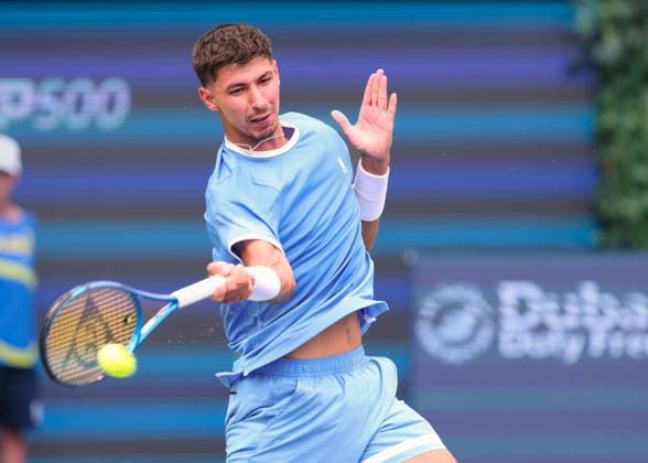 Alexei Popyrin, Dubai Duty Free Tennis Championships, Dubai, U A E Tennis Dubai Tennis Championships 2025 ATP Dubai Duty Free Tennis Stadium Dubai United Arab Emirates 24 February 2025 Copyright: xJuergenxHasenkopfx