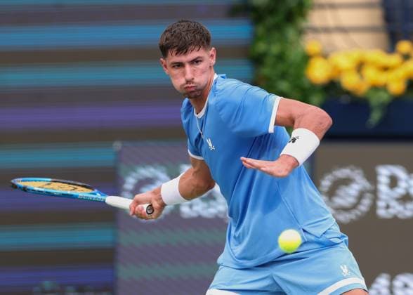 Alexei Popyrin, Dubai Duty Free Tennis Championships, Dubai, U A E Tennis Dubai Tennis Championships 2025 ATP Dubai Duty Free Tennis Stadium Dubai United Arab Emirates 24 February 2025 Copyright: xJuergenxHasenkopfx