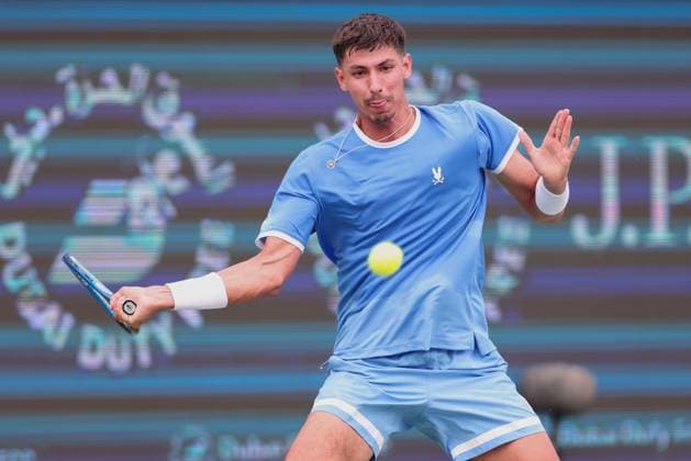 Alexei Popyrin, Dubai Duty Free Tennis Championships, Dubai, U A E Tennis Dubai Tennis Championships 2025 ATP Dubai Duty Free Tennis Stadium Dubai United Arab Emirates 24 February 2025 Copyright: xJuergenxHasenkopfx