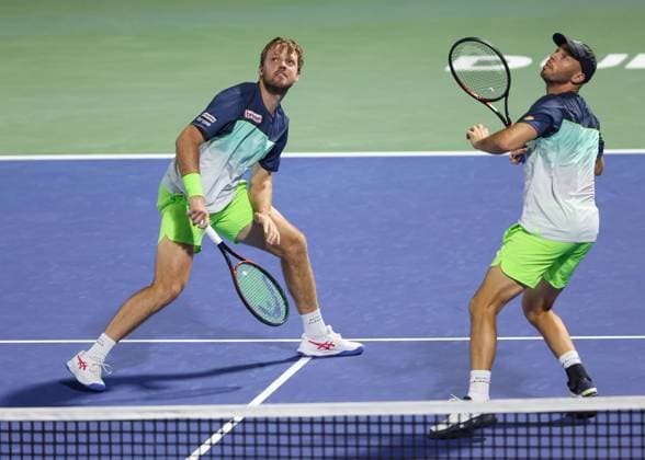 Kevin Krawietz and Tim Puetz, Men s Doubles, Dubai Duty Free Tennis Championships, Dubai, U A E Tennis Dubai Tennis Championships 2025 ATP Dubai Duty Free Tennis Stadium Dubai United Arab Emirates 24 February 2025 Copyright: xJuergenxHasenkopfx