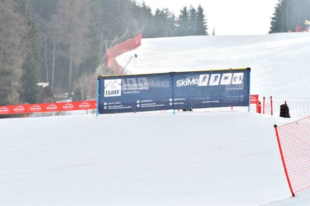 INVERNALI - Sci Alpino - ISMF World Cup - Ski Mountaineering Banner ISMF - SkiMo during ISMF World Cup - Ski Mountaineering, Ski Mountaineering race in Bormio, Italy, February 22 2025 Bormio Italy  Copyright: xIPAxSport ABACAx