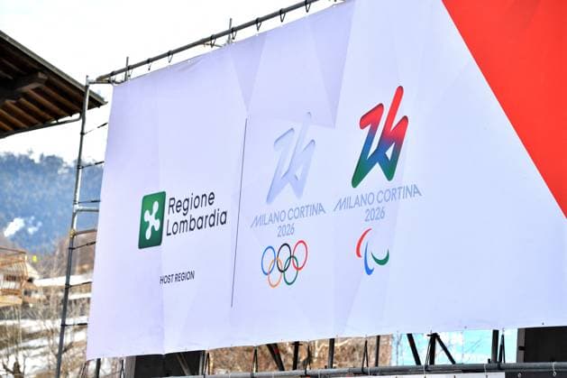 INVERNALI - Sci Alpino - ISMF World Cup - Ski Mountaineering Banner Regione Lombardia - Milano Cortina 2026 during ISMF World Cup - Ski Mountaineering, Ski Mountaineering race in Bormio, Italy, February 23 2025 Bormio Italy  Copyright: xIPAxSport ABACAx