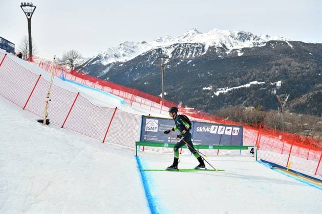 INVERNALI - Sci Alpino - ISMF World Cup - Ski Mountaineering Uphill on skis during ISMF World Cup - Ski Mountaineering, Ski Mountaineering race in Bormio, Italy, February 23 2025 Bormio Italy  Copyright: xIPAxSport ABACAx
