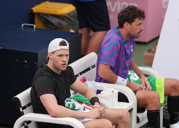 Robin Haase and Hendrik Jebens Cap , Men Doubles, Men s Doubles, Dubai Duty Free Tennis Championships, Dubai, U A E Tennis Dubai Tennis Championships 2025 ATP Dubai Duty Free Tennis Stadium Dubai United Arab Emirates 25 February 2025 Copyright: xJuergenxHasenkopfx
