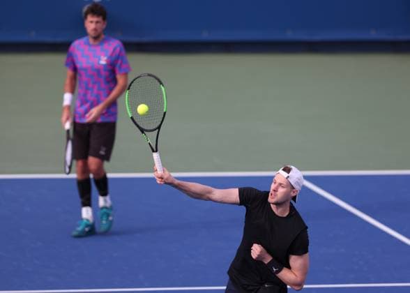 Robin Haase and Hendrik Jebens Cap , Men Doubles, Men s Doubles, Dubai Duty Free Tennis Championships, Dubai, U A E Tennis Dubai Tennis Championships 2025 ATP Dubai Duty Free Tennis Stadium Dubai United Arab Emirates 25 February 2025 Copyright: xJuergenxHasenkopfx