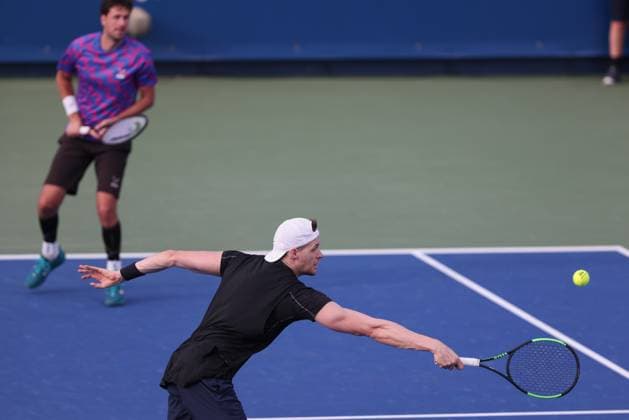 Robin Haase and Hendrik Jebens Cap , Men Doubles, Men s Doubles, Dubai Duty Free Tennis Championships, Dubai, U A E Tennis Dubai Tennis Championships 2025 ATP Dubai Duty Free Tennis Stadium Dubai United Arab Emirates 25 February 2025 Copyright: xJuergenxHasenkopfx