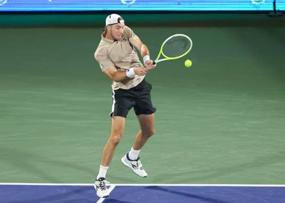 Jan Lennard Struff GER , Dubai Duty Free Tennis Championships, Dubai, U A E Tennis Dubai Tennis Championships 2025 ATP Dubai Duty Free Tennis Stadium Dubai United Arab Emirates 25 February 2025 Copyright: xJuergenxHasenkopfx