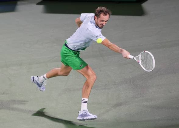 Daniil Medvedev, Dubai Duty Free Tennis Championships, Dubai, U A E Tennis Dubai Tennis Championships 2025 ATP 500 Dubai Duty Free Tennis Stadium Dubai United Arab Emirates 25 February 2025 Copyright: xJuergenxHasenkopfx