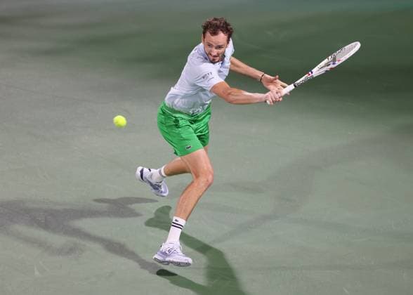 Daniil Medvedev, Dubai Duty Free Tennis Championships, Dubai, U A E Tennis Dubai Tennis Championships 2025 ATP 500 Dubai Duty Free Tennis Stadium Dubai United Arab Emirates 25 February 2025 Copyright: xJuergenxHasenkopfx