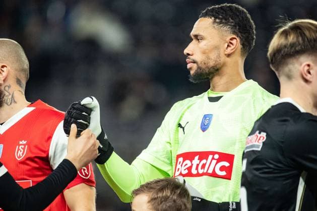 FOOTBALL : SCO Angers vs Stade de Reims - Coupe de France - Quart de Finale - 25 02 2025 Yehvann Diouf (Stade de Reims) AngersFrance  Copyright: xBaptistexAutissierx