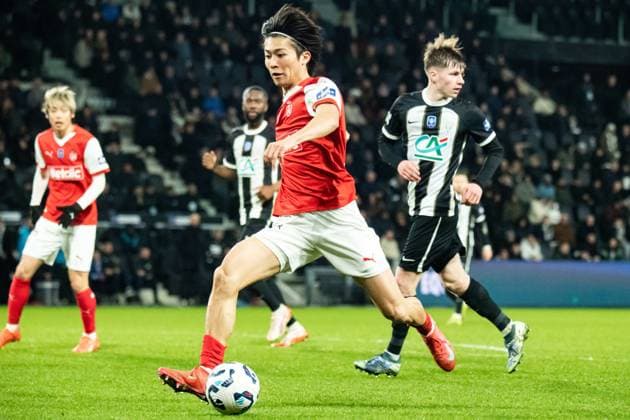 FOOTBALL : SCO Angers vs Stade de Reims - Coupe de France - Quart de Finale - 25 02 2025 Keito Nakamura (Stade de Reims) AngersFrance  Copyright: xBaptistexAutissierx