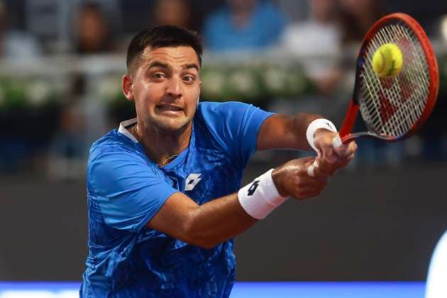 Sport Bilder des Tages Tenis, Federico Coria vs Tomas Barrios Vera El partido entre el tenista Federico Coria vs Tomas Barrios Vera Chile el ATP, Tennis Herren 250 de Santiago 2025 en el Club San Carlos de Apoquindo en Santiago, Chile. 25 02 2025 Felipe Zanca Photosport Tennis, Federico Coria vs Tomas Barrios Vera Tennis player Federico Coria vs Tom‡s Barrios Vera Chile is at the ATP 250 of Santiago 2025 at the San Carlos de Apoquindo Club in Santiago, Chile. 25 02 2025 Felipe Zanca Photosport Federico Coria vs Tomas Barrios Vera, ATP Santiago 2025 