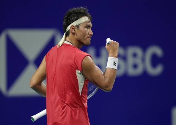 (250226) -- ACAPULCO, Feb. 26, 2025 -- Bu Yunchaokete of China celebrates scoring during the men s singles round of 32 match against Alex Michelsen of the United States at the 2025 ATP, Tennis Herren Mexican Open tennis tournament in Acapulco, Mexico, Feb. 26, 2025. (Photo by Xinhua) (SP)MEXICO-ACAPULCO-TENNIS-ATP-MEXICAN OPEN-MEN S SINGLES FranciscoxCanedo 