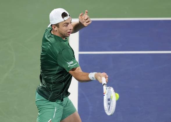 Tallon Griekspoor, Dubai Duty Free Tennis Championships, Dubai, U.A.E. Tennis - Dubai Tennis Championships 2025 - ATP, Tennis Herren 500 - Dubai Duty Free Tennis Stadium - Dubai - - United Arab Emirates - 26 February 2025. Copyright: xJuergenxHasenkopfx