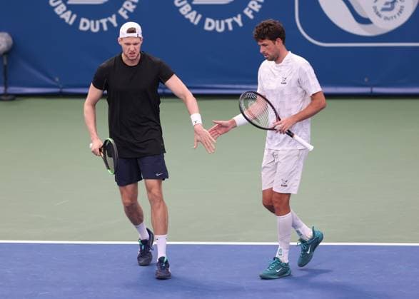Robin Haase and Hendrik Jebens, Men s Doubles, Dubai Duty Free Tennis Championships, Dubai, U A E Tennis Dubai Tennis Championships 2025 ATP 500 Dubai Duty Free Tennis Stadium Dubai United Arab Emirates 26 February 2025 Copyright: xJuergenxHasenkopfx