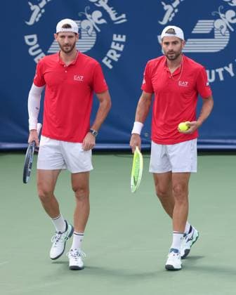 Simone Bolelli and Andrea Vavassori, Men s Doubles, Dubai Duty Free Tennis Championships, Dubai, U A E Tennis Dubai Tennis Championships 2025 ATP 500 Dubai Duty Free Tennis Stadium Dubai United Arab Emirates 26 February 2025 Copyright: xJuergenxHasenkopfx