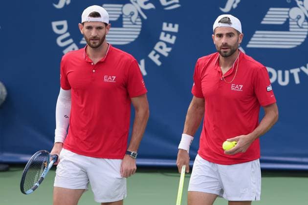 Simone Bolelli and Andrea Vavassori, Men s Doubles, Dubai Duty Free Tennis Championships, Dubai, U A E Tennis Dubai Tennis Championships 2025 ATP 500 Dubai Duty Free Tennis Stadium Dubai United Arab Emirates 26 February 2025 Copyright: xJuergenxHasenkopfx