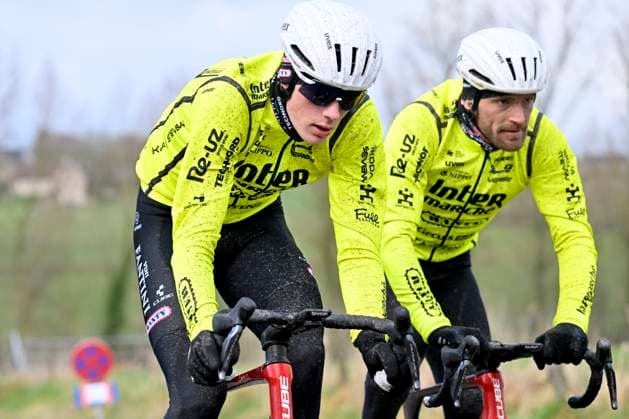 Flanders Classics opening weekend 2025 - training session 27 02 2025 GENT, BELGIUM - FEBRUARY 27 : riders of Intermarche - Wanty pictured during a training session ahead of the Flanders Classics opening weekend with Omloop Het Nieuwsblad and Kuurne Brussel Kuurne on February 27, 2025 in Gent, Belgium, 27 02 2025 Gent Belgium  Copyright: xJanxDexMeuleneirx