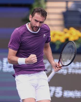 Marin Cilic CRO makes a fist and cheers,Cheers,Joy,Emotion, Dubai Duty Free Tennis Championships, Dubai, U A E Copyright: xJuergenxHasenkopfx