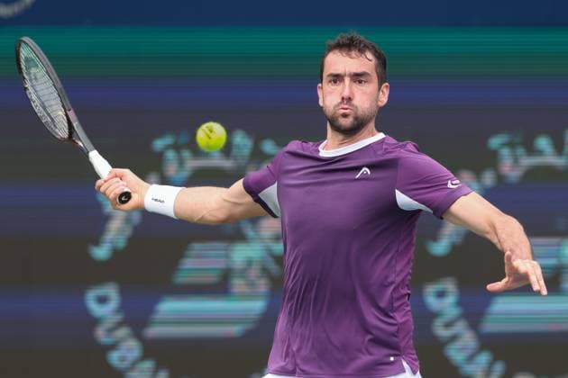 Marin Cilic CRO , Dubai Duty Free Tennis Championships, Dubai, U A E Tennis Dubai Tennis Championships 2025 ATP 500 Dubai Duty Free Tennis Stadium Dubai United Arab Emirates 27 February 2025 Copyright: xJuergenxHasenkopfx