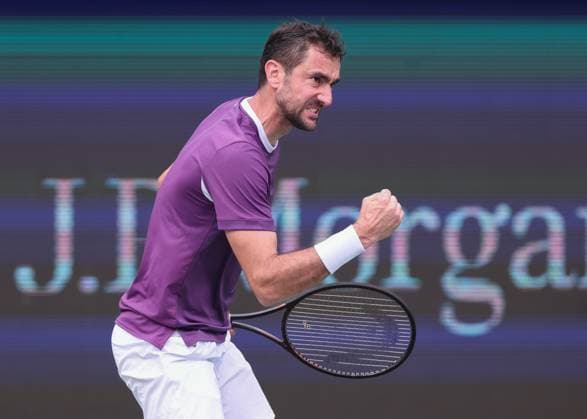 Marin Cilic CRO makes a fist and cheers,Cheers,Joy,Emotion, Dubai Duty Free Tennis Championships, Dubai, U A E Copyright: xJuergenxHasenkopfx